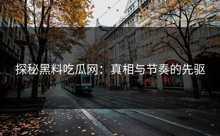 探秘黑料吃瓜网：真相与节奏的先驱
